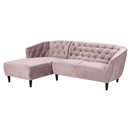 Corner sofa left Monna, 222 cm, pink - Couch