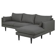 Corner sofa right Sylva, 242 cm, gray - Couch
