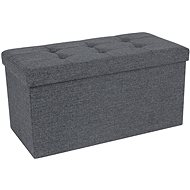 Bench with storage Maddie II, 76 cm, grey - Ottoman
