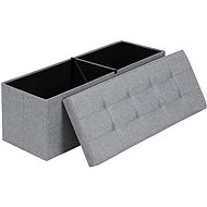 Storage bench Ines, 110 cm, light grey - Ottoman