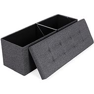 Storage bench Ines, 110 cm, dark gray - Ottoman