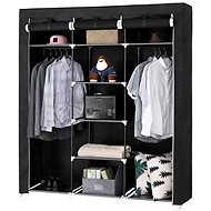 Textile wardrobe Lusila, 175 cm, black - Clothes Hanger