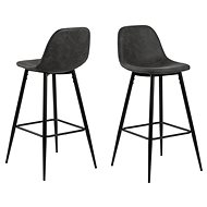 Wanda Bar Stool (SET of 2 pcs), Anthracite - Bar Stool