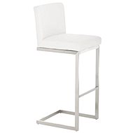 Pride Bar Stool with Stainless-steel Base, White - Bar Stool