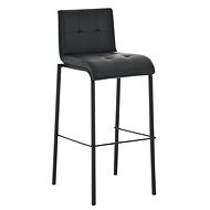 Viola Bar Stool with Black Base (SET 2 pcs) Black - Bar Stool