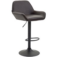 Praga Bar Stool, Leather, Black - Bar Stool