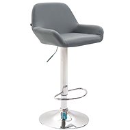 Brag Bar Stool, Synthetic Leather, Grey - Bar Stool
