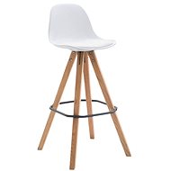 Frank Bar Stool, Synthetic Leather, White - Bar Stool