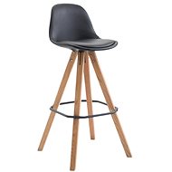 Frank Bar Stool, Synthetic Leather, Black - Bar Stool