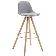 Frank II. Bar stool, Textile Fabric, Grey - Bar Stool