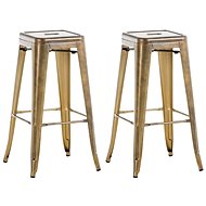 Josh Bar Stool (SET 2 pcs), Gold - Bar Stool