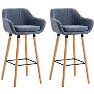 Grane Bar Stool (SET 2 pcs), Blue - Bar Stool