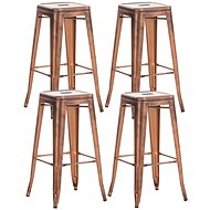 Josh Bar Stool (SET 4 pcs), Copper - Bar Stool