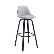 Taris Bar Stool, Light Grey/Black - Bar Stool