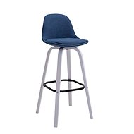 Taris Bar Stool, Blue/White - Bar Stool