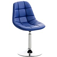 Dining swivel chair Miley leather blue - Dining Chair