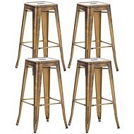 Lisa Bar Stool (SET 4 pcs. ), Gold - Bar Stool