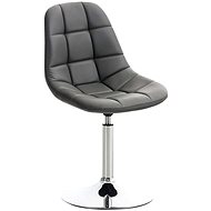 Dining swivel chair Miley leather gray - Bar Stool