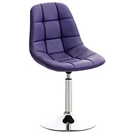 Dining swivel chair Miley leather purple - Dining Chair