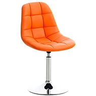 Dining swivel chair Miley leather orange - Dining Chair