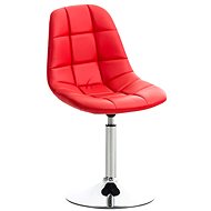 Dining swivel chair Miley leather red - Dining Chair