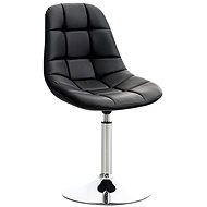 Dining swivel chair Miley leather black - Dining Chair