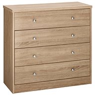 Hektor Danish Style Chest of Drawers, 80cm, Sonoma Oak - Chest of Drawers