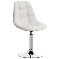 Dining swivel chair Miley leather white - Bar Stool