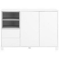 Paker Danish Style Chest of Drawers, 120cm, White/Grey - Chest of Drawers