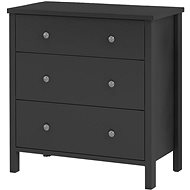 Tange Danish Style Chest of Drawers, 84cm, Black - Chest of Drawers