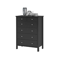 Tange II. Danish Style Chest of Drawers, 106cm, Black - Chest of Drawers