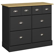 Lender III. Danish Style Chest of Drawers, 91cm, Black - Chest of Drawers