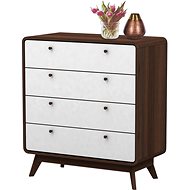 Calin Danish Style Chest of drawers, 88cm, Walnut - Chest of Drawers