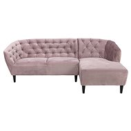 Design Scandinavia Corner Sofa Ria, 222 cm, Pink - Couch