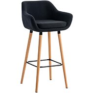 Bar stool with wooden base Marina textile - Bar Stool