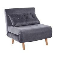 Danish Style Folding Armchair Raspberry Single, Grey - Armchair