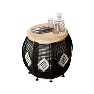 Danish Style Odkládací stolek Ario, 43 cm, hnědá / černá - Odkládací stolek
