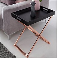 Brüxxi Serving Table Lola, 61cm, Black/Copper - Food Serving Trolley