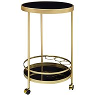 Brüxxi Serving Table Helm, 76cm, Gold/Black - Food Serving Trolley