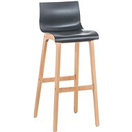 Bar stool with wooden base Luxor gray - Bar Stool