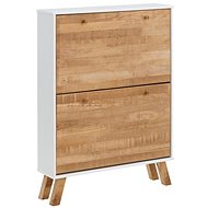 Danish Style Rafell Shoe Rack, 100cm, White/Pine - Shoe Rack