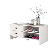 Danish Style Shoe Rack Curt, 100cm, White - Shoe Rack