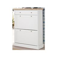 Danish Style Grey Brussels, 104cm, White - Shoe Rack