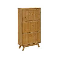 Danish Style Shoe Rack Ohaia, 136cm, Pine - Shoe Rack
