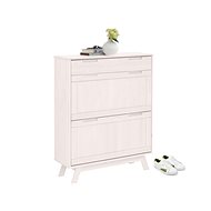 Danish Style Shoe Ohaia, 110cm, White - Shoe Rack