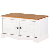 Danish Style Meliss Shoe Rack, 85cm, White / Pine - Shoe Rack