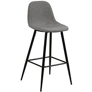 Wanda bar stool (SET 2 pcs), black / sv. grey - Bar Stool