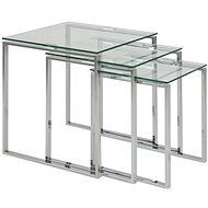 Tracy Coffee Table Set, 3 pcs, Clear - Coffee Table