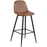 Wanda bar stool (SET 2 pcs), black / cognac - Bar Stool