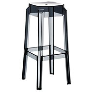Bar chair Logre transparent, black - Bar Stool